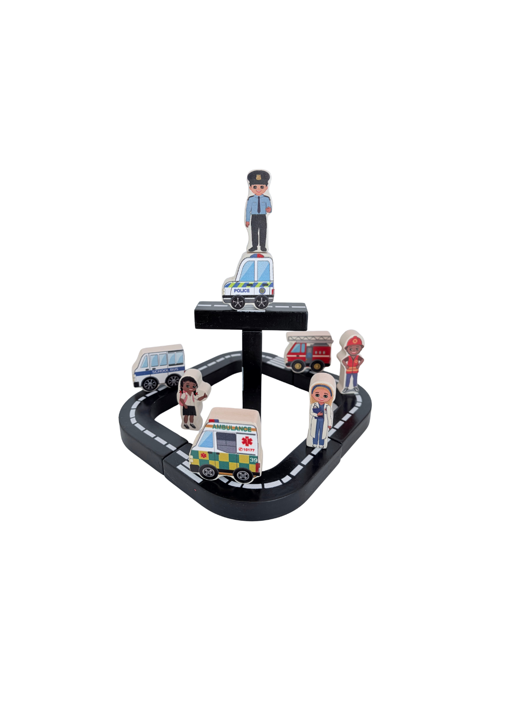 Wooden Chunky Puzzle & Stacker | Transport & Community