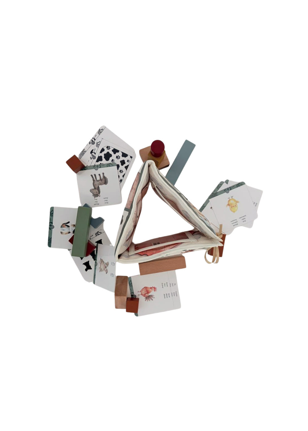Baby Soft Sensory Book with Activity Cards | Farm