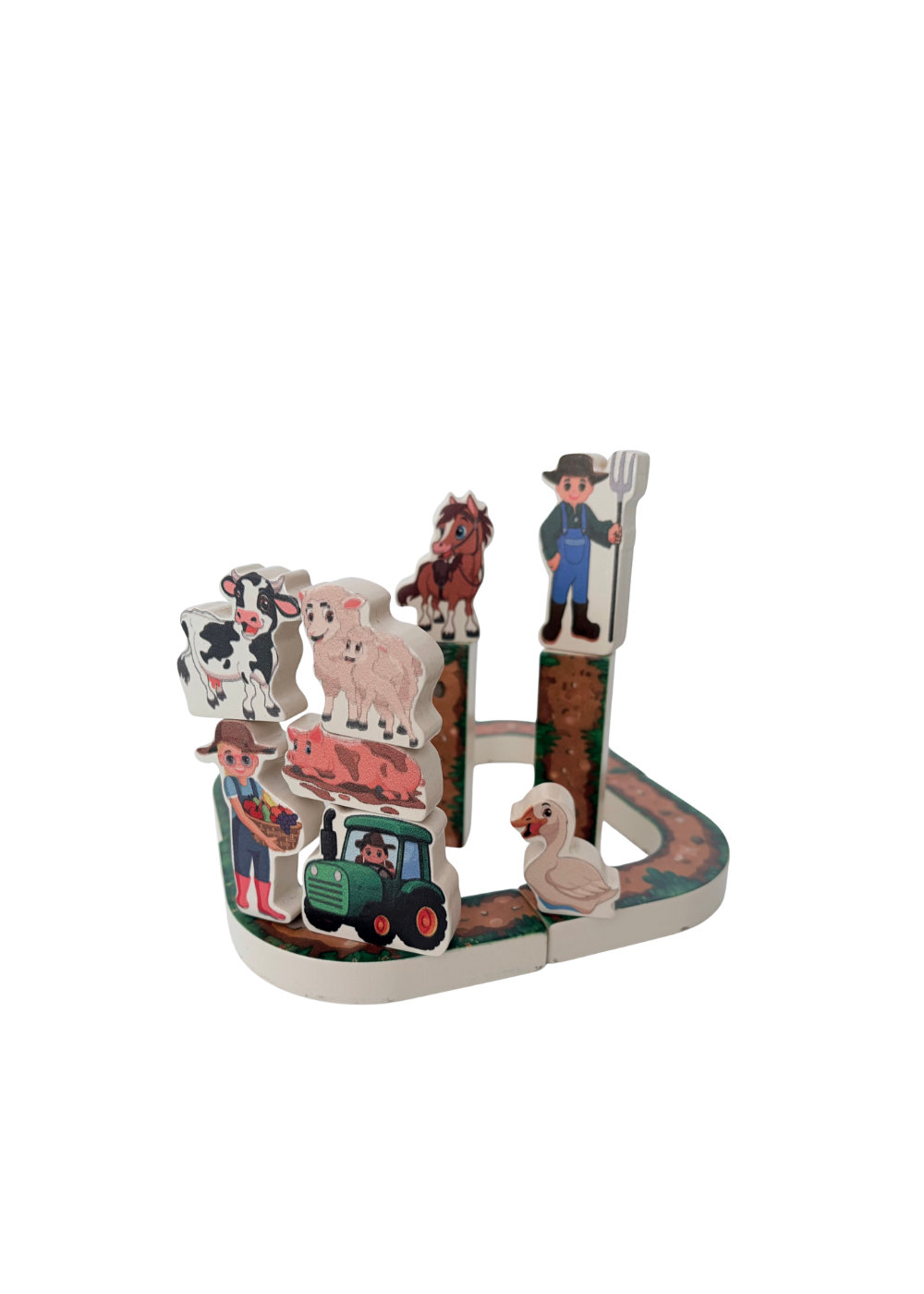 Wooden Chunky Puzzle & Stacker | Farm