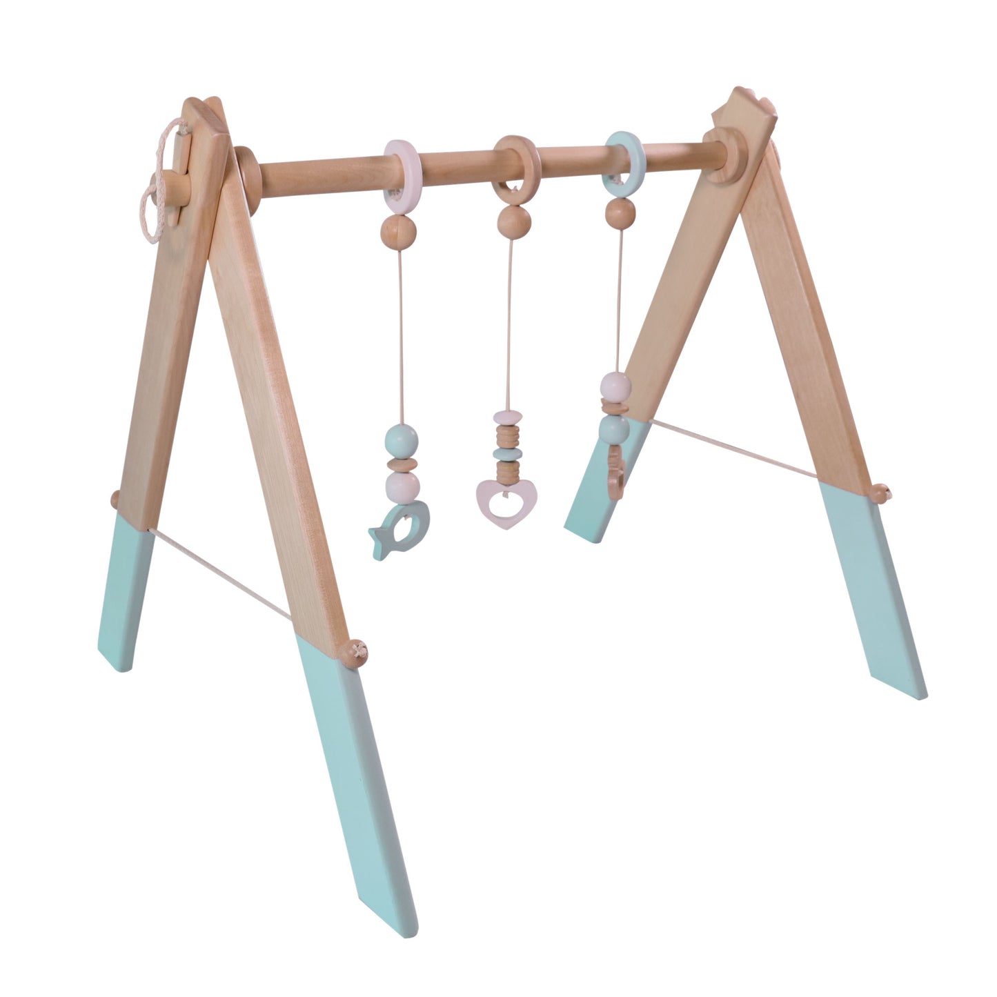 Wooden Baby Play Gym | Pastel Mint