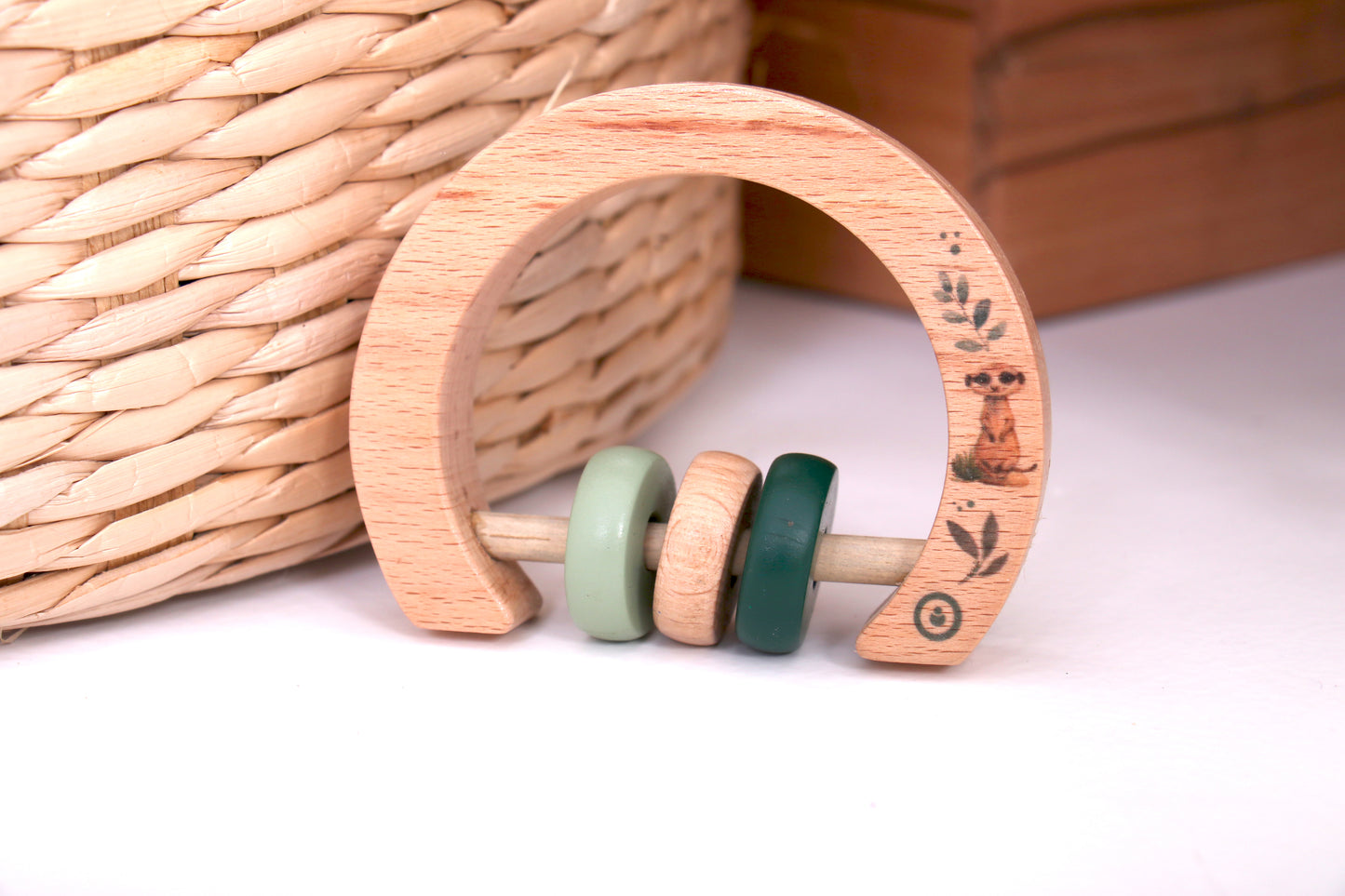 Wooden Rattle - On Safari