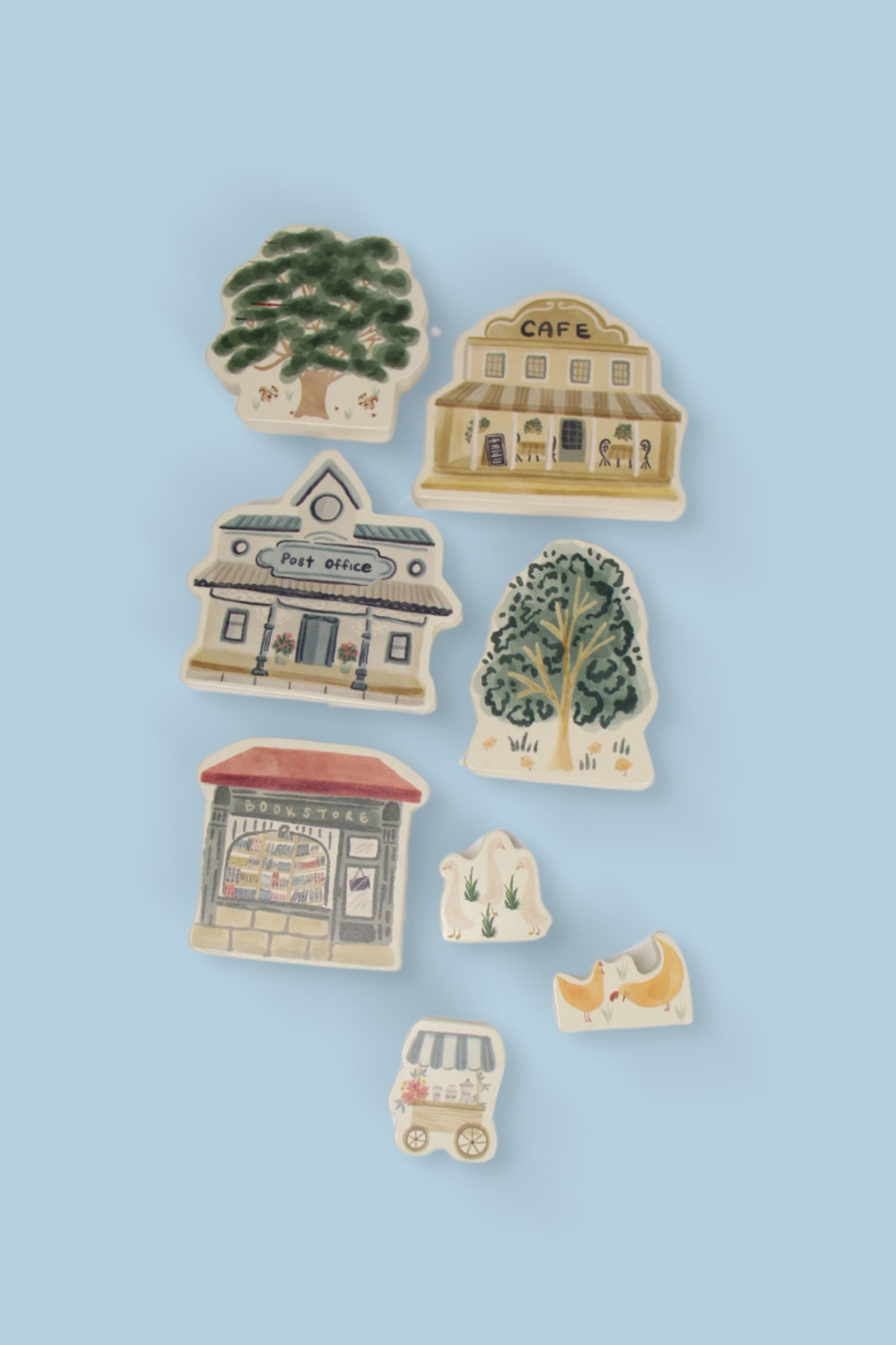 Main Street Play Set ~ 8 piece set