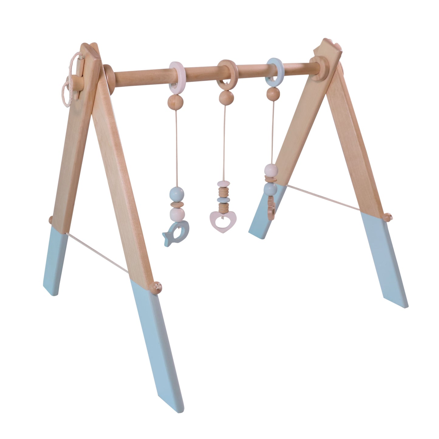 Wooden Baby Play Gym | Pastel Blue