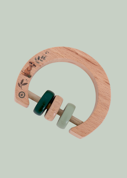 Wooden Rattle - On Safari