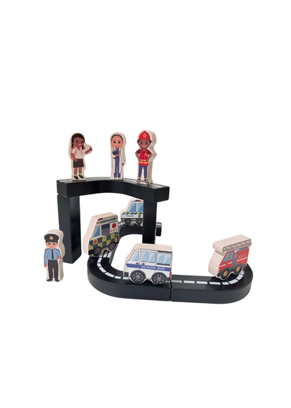 Wooden Chunky Puzzle & Stacker | Transport & Community
