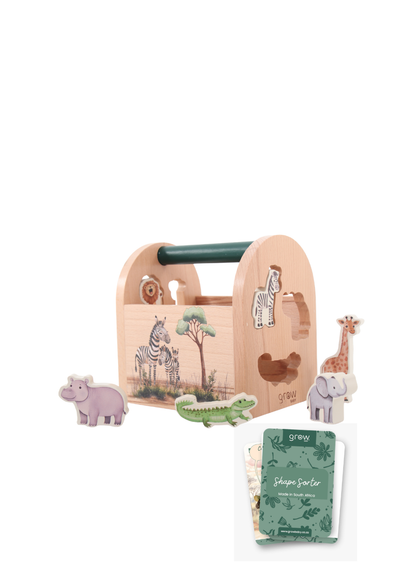 Wooden Shape & Sorting Toy |  Safari