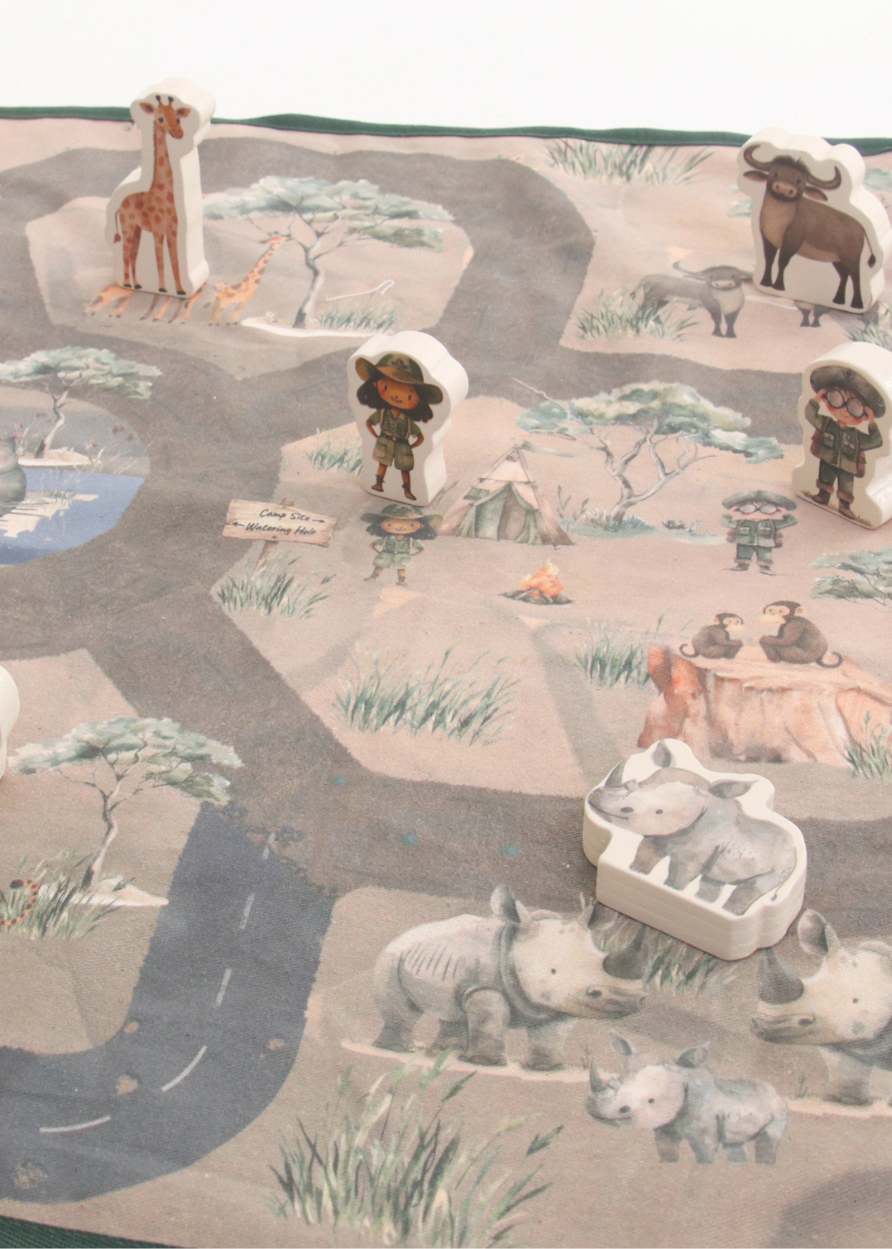 Travel Play Mat & Play Pieces | Safari