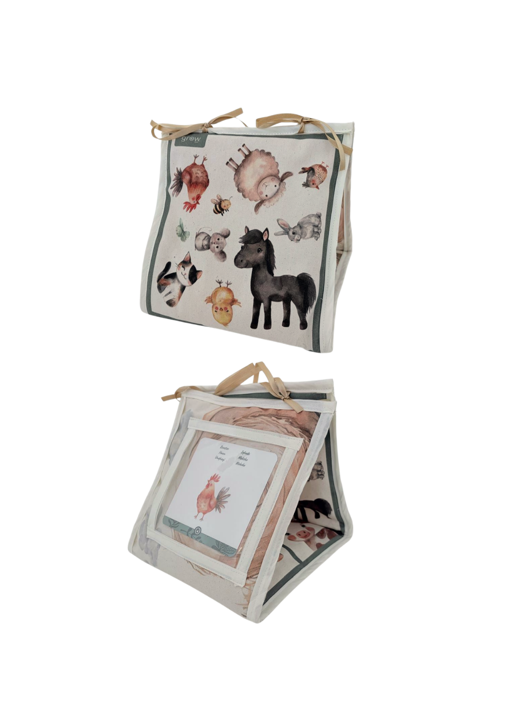 Baby Soft Sensory Book with Activity Cards | Farm