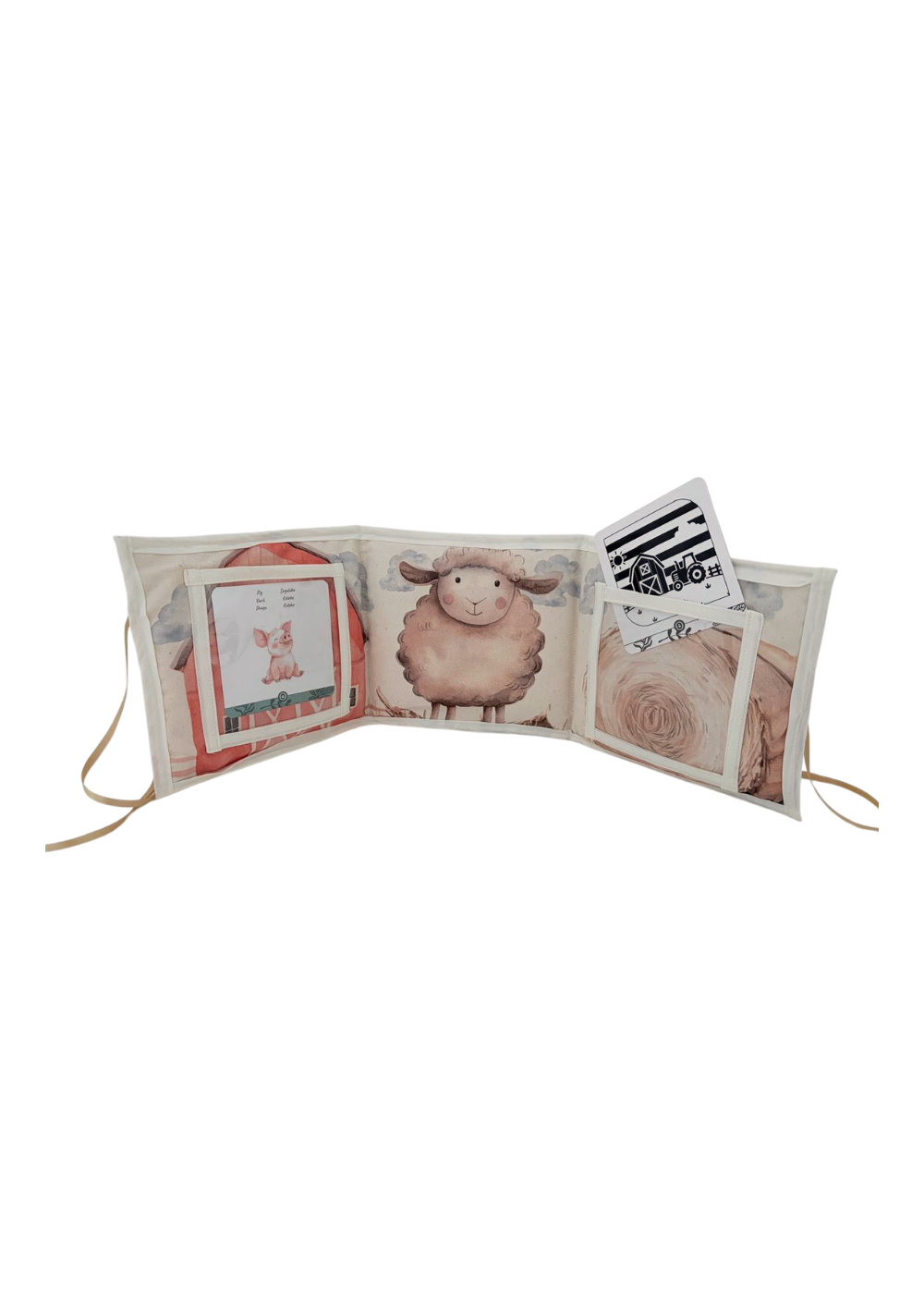 Baby Soft Sensory Book with Activity Cards | Farm
