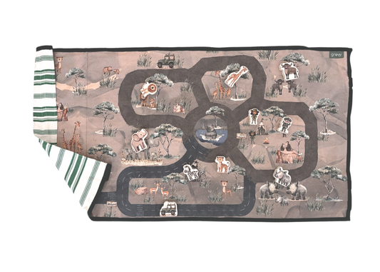 Travel Play Mat & Play Pieces | Safari
