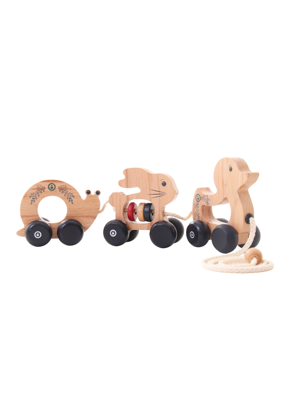Wooden Pull Along Animal Toy Set | Farm