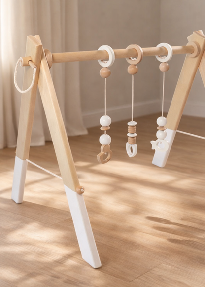 Wooden Baby Gym | White