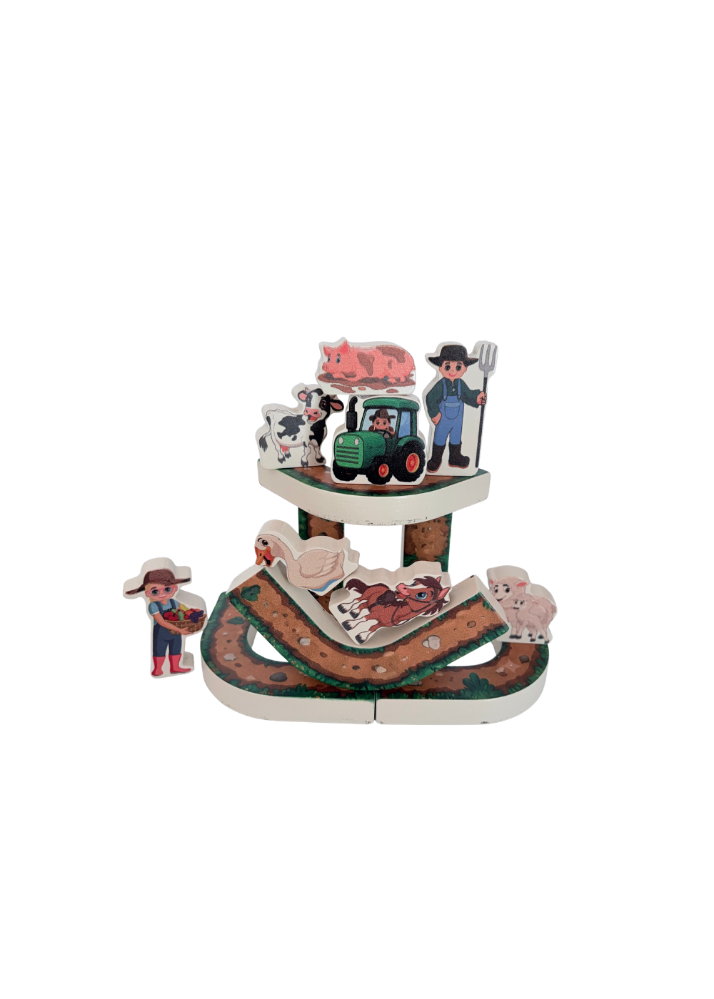Wooden Chunky Puzzle & Stacker | Farm