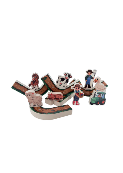 Wooden Chunky Puzzle & Stacker | Farm
