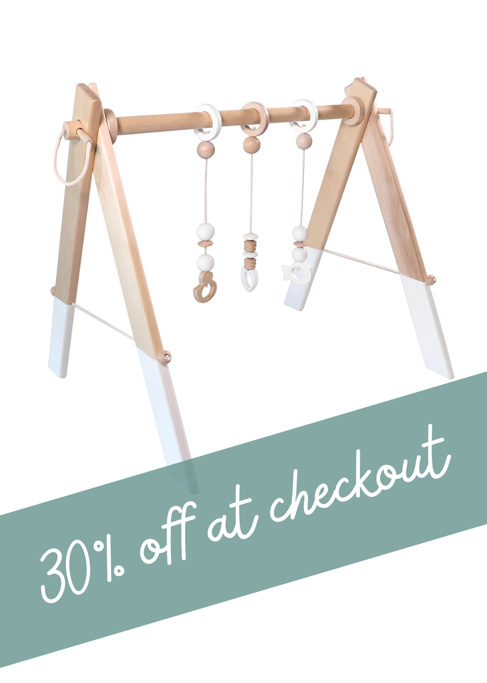 Wooden Baby Gym | White