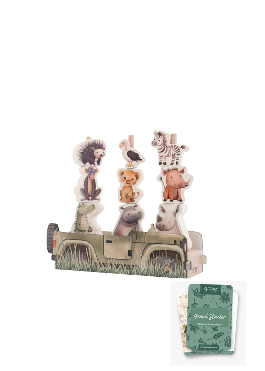 Wooden Wild Animal Stacking Toy |  Safari