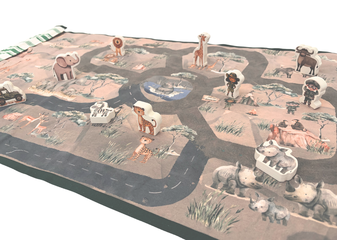 Travel Play Mat & Play Pieces | Safari
