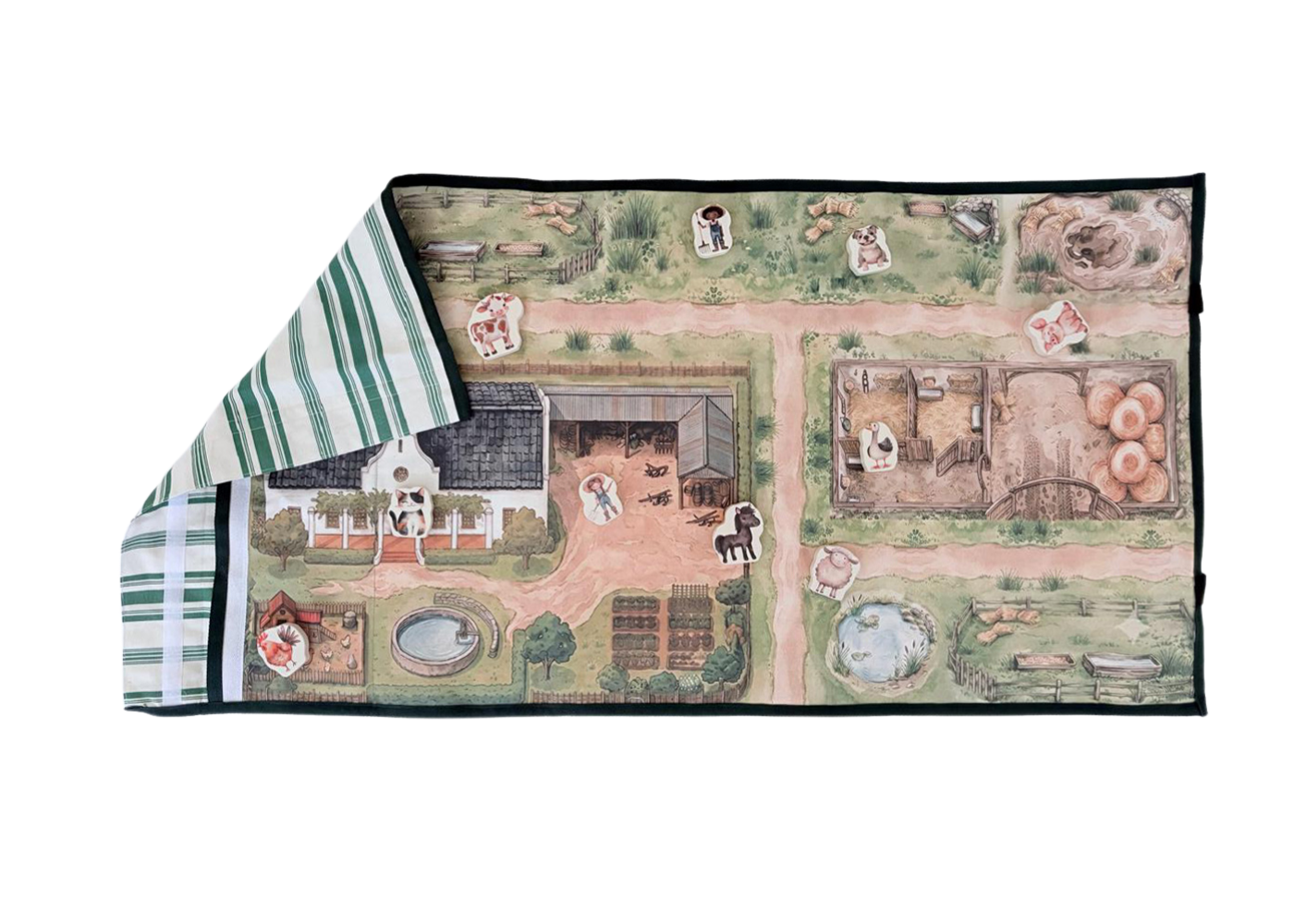 Travel Play Mat & Play Pieces | Farm