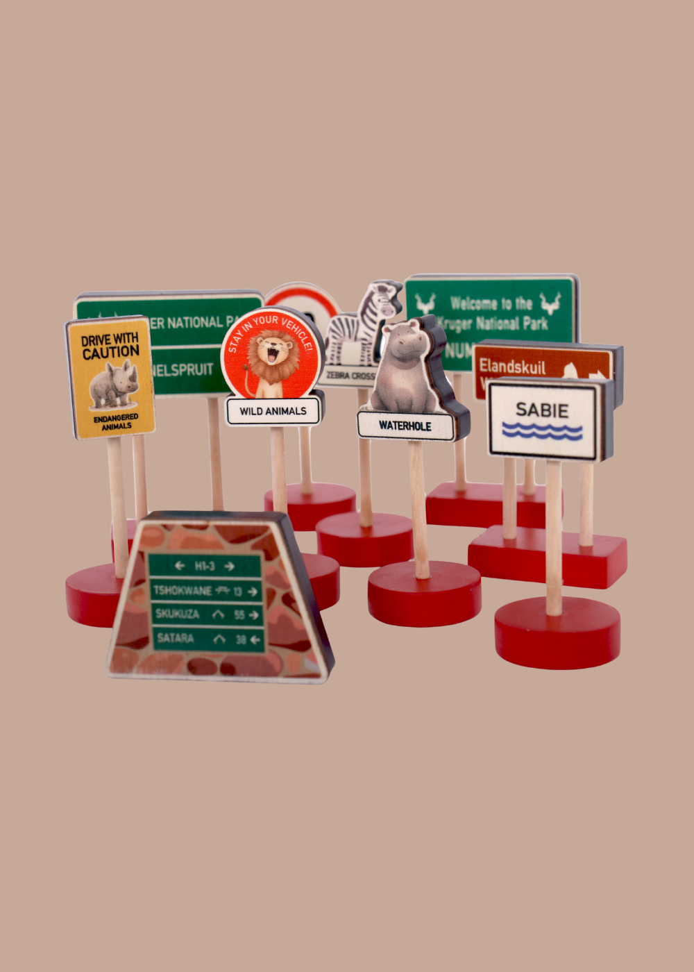Road Signs ~ On Safari  ~ 10 piece set