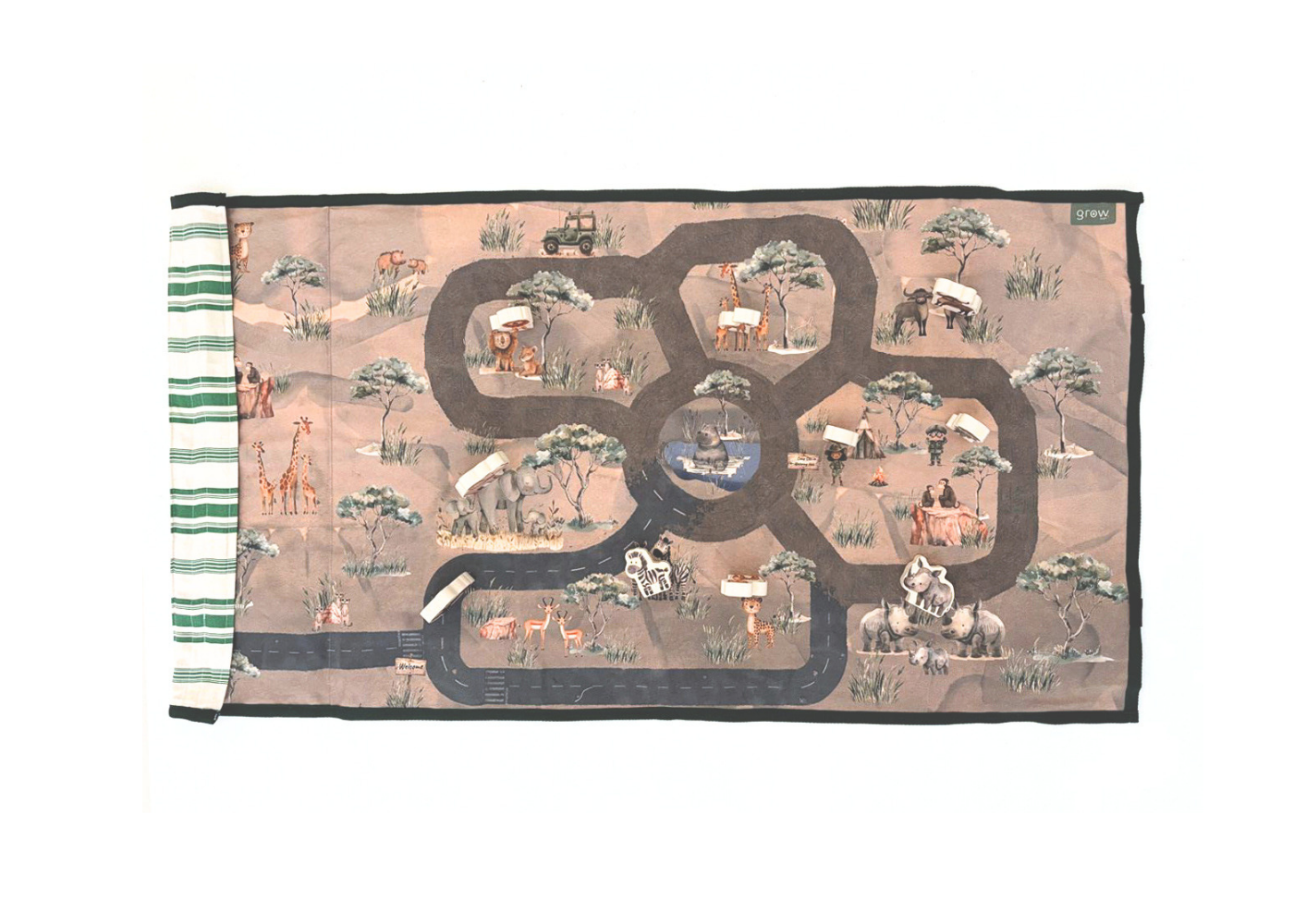Travel Play Mat & Play Pieces | Safari