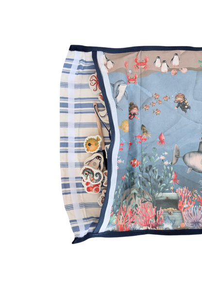 Travel Play Mat & Play Pieces | Ocean Fishing Set