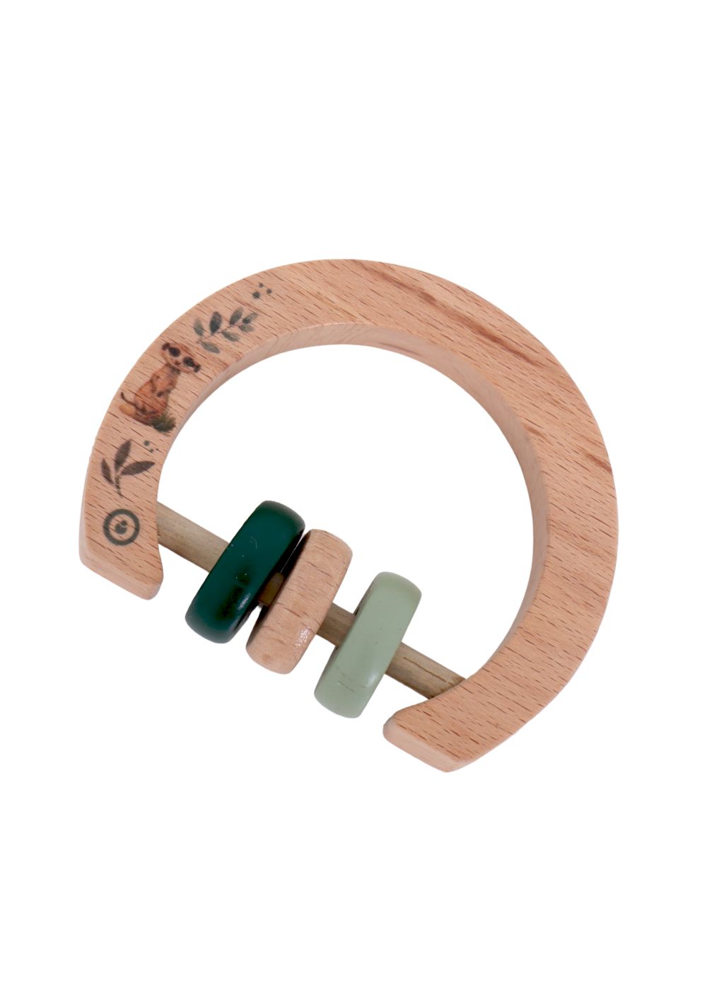 Wooden Rattle - On Safari
