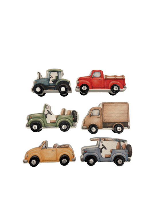 Wooden Toy Car Set | 6 Piece
