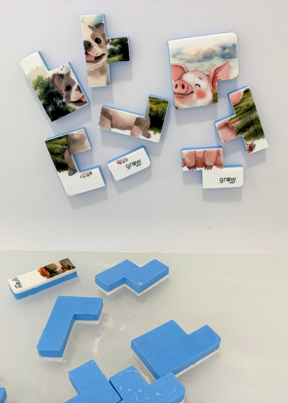 Toddler Foam Bath Puzzle Set | 4 Puzzles  | Farm