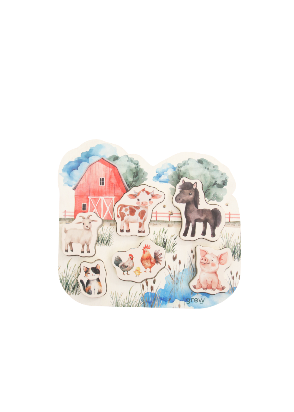 Wooden Chunky Puzzle | Farmyard Animals