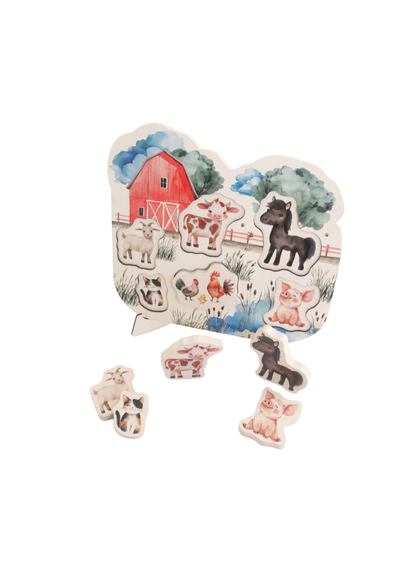 Wooden Chunky Puzzle | Farmyard Animals
