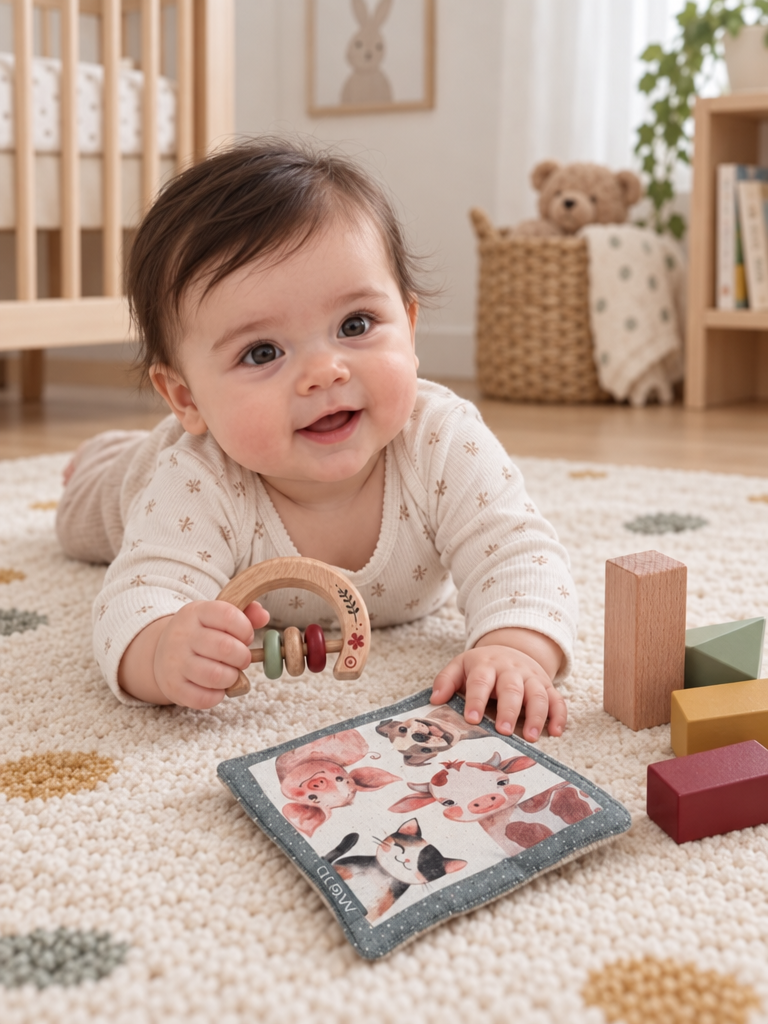 Baby Rattle & Sensory Crinkle Toy Set | Farm