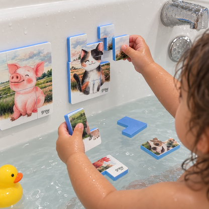 Toddler Foam Bath Puzzle Set | 4 Puzzles  | Farm