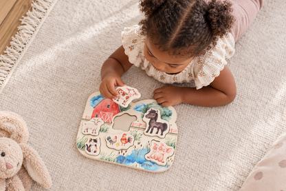 Wooden Chunky Puzzle | Farmyard Animals