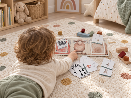 Baby Soft Sensory Book with Activity Cards | Farm