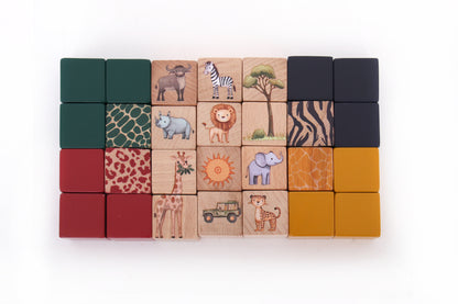 Building Blocks - On Safari - 28 piece set