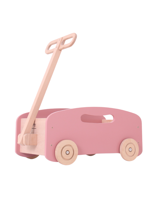 Wooden Toy Wagon / Cart / Toy Storage ~ Pink