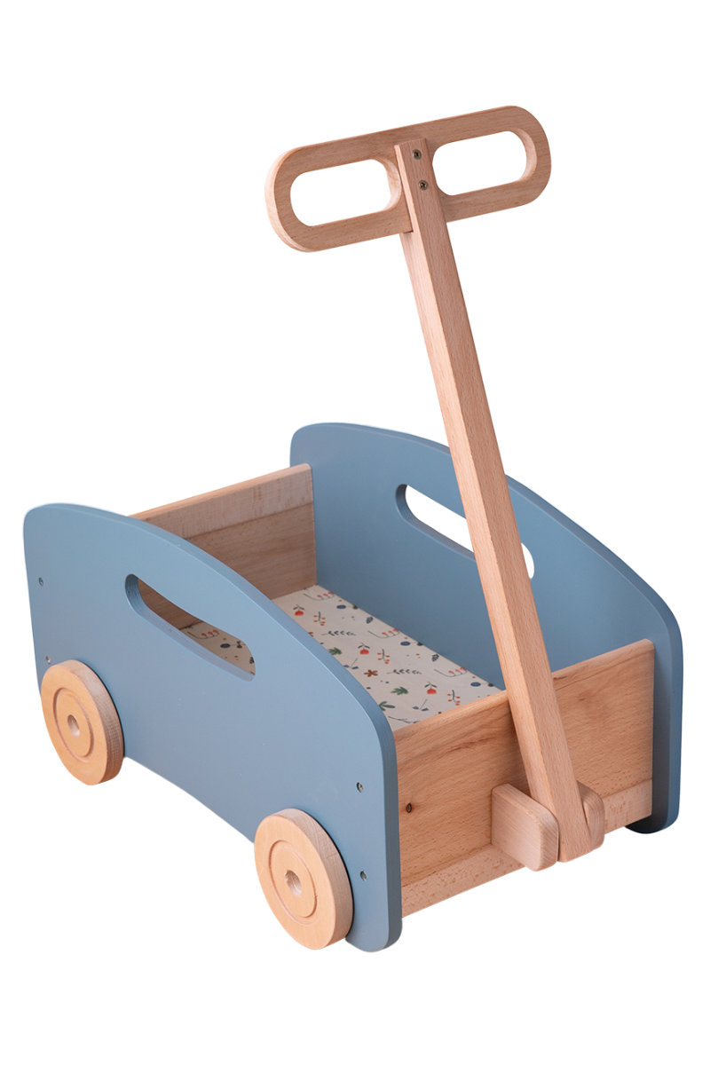 Wooden Trolley Little Town Wooden Baby Walker Push And Pull Toy