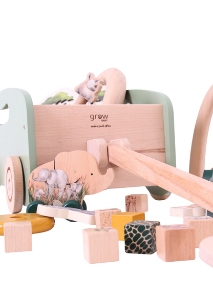 Wooden Toy Wagon / Cart / Toy Storage ~ Green