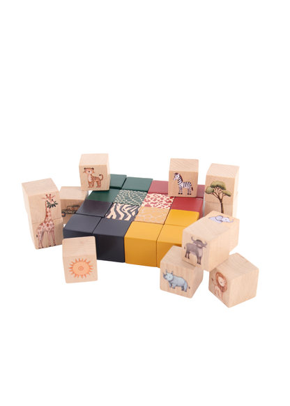 Building Blocks - On Safari - 28 piece set