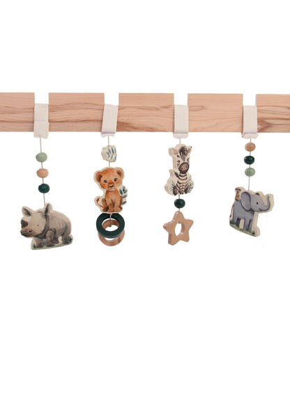 Wooden Baby Play Gym - On Safari