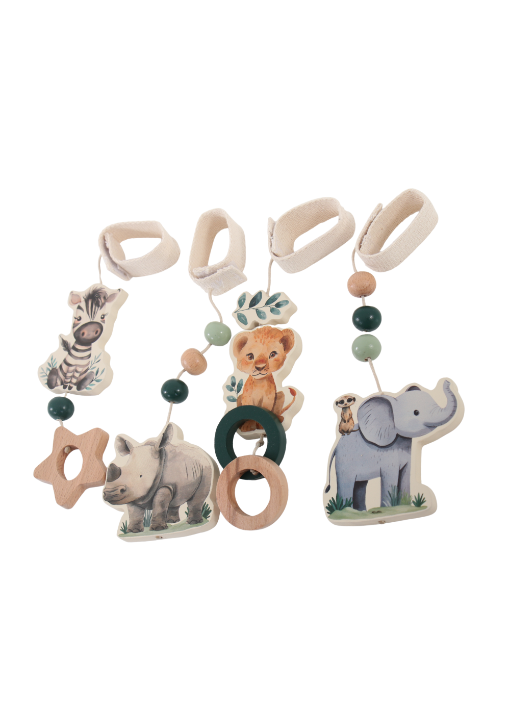 Wooden Baby Play Gym - On Safari