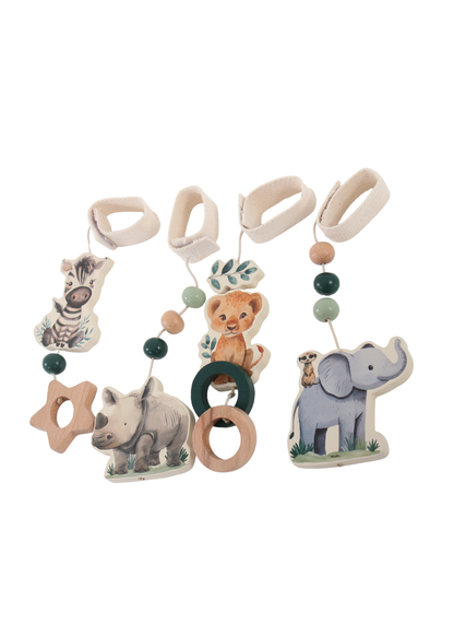 Wooden Baby Play Gym - On Safari