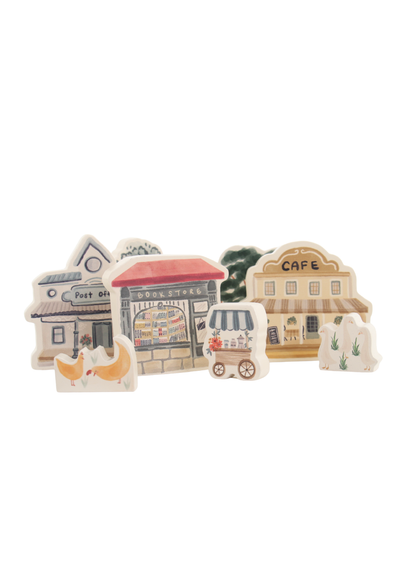 Main Street Play Set ~ 8 piece set
