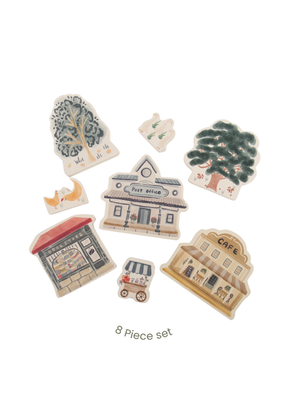 Main Street Play Set ~ 8 piece set