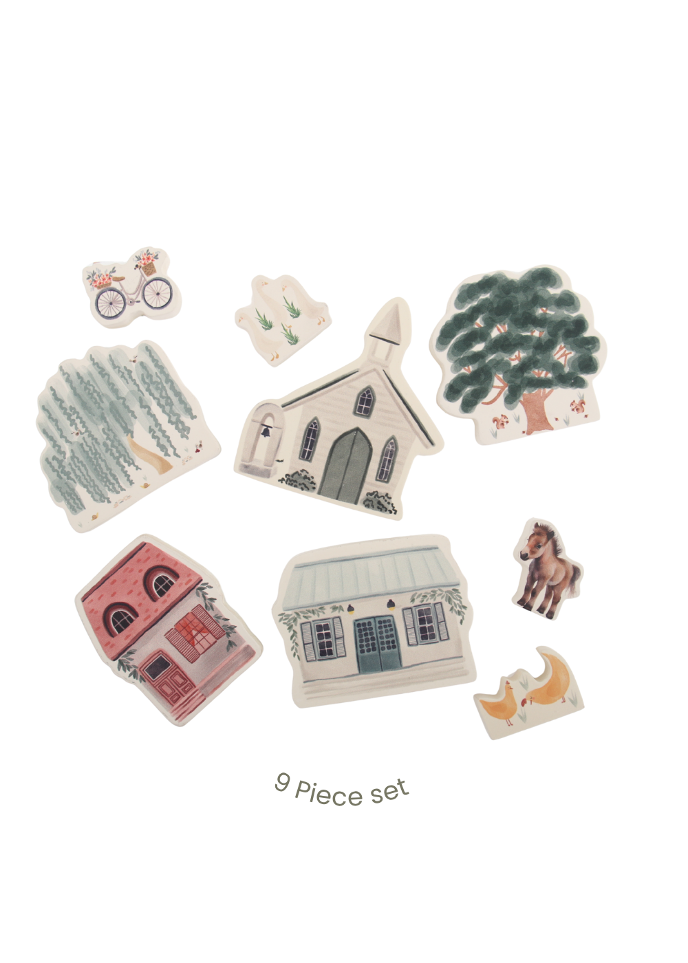 Country Lane Play Set ~ 9 piece set