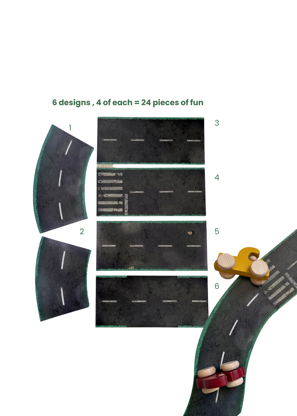 Vinyl Road Sticker Set - Tar Road - 5.2m