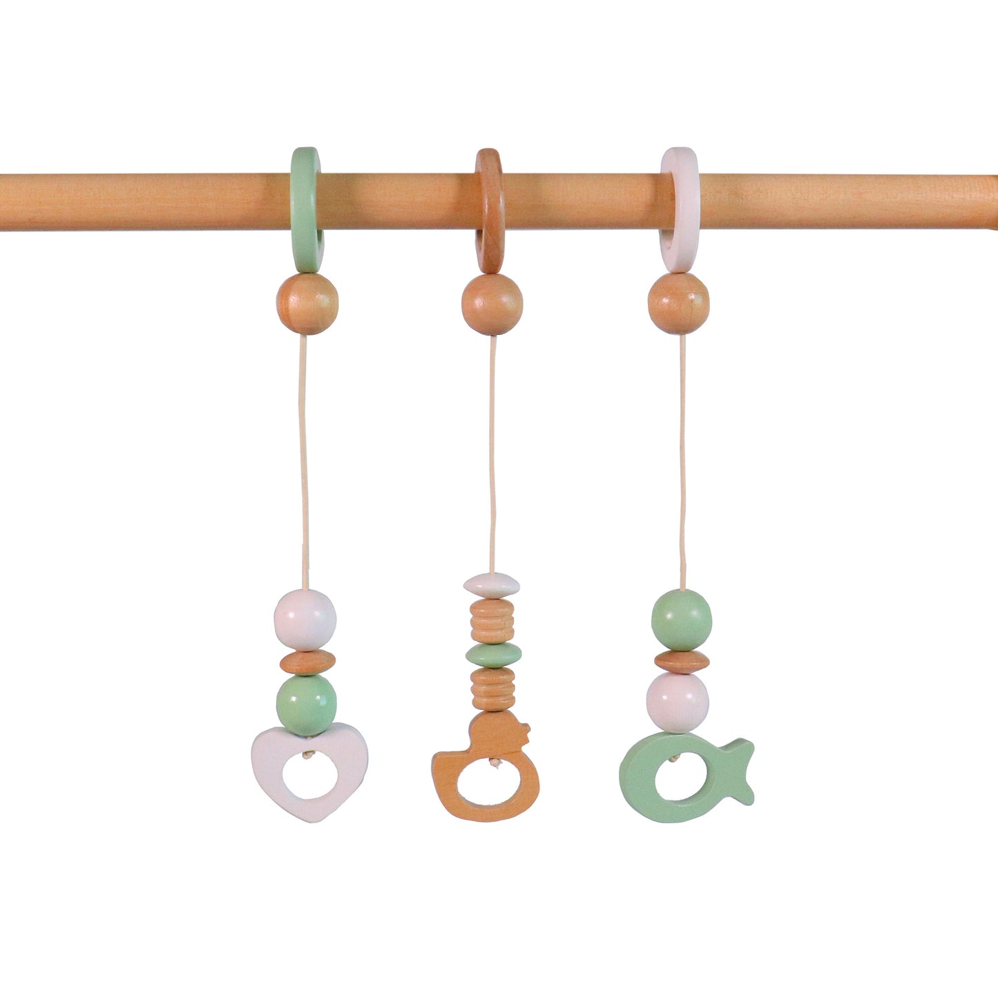 Wooden Baby Play Gym | Pastel Mint
