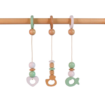 Wooden Baby Play Gym | Pastel Mint