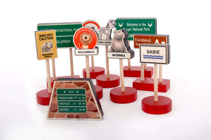 Road Signs ~ On Safari  ~ 10 piece set