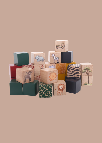 Building Blocks - On Safari - 28 piece set